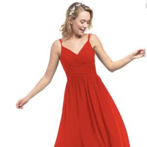 Azazie Blake Bridesmaid Dress Red